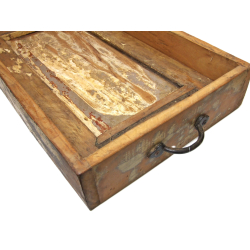 Taca Skrzynka z uchwytami ze starego drewna L 52x29cm